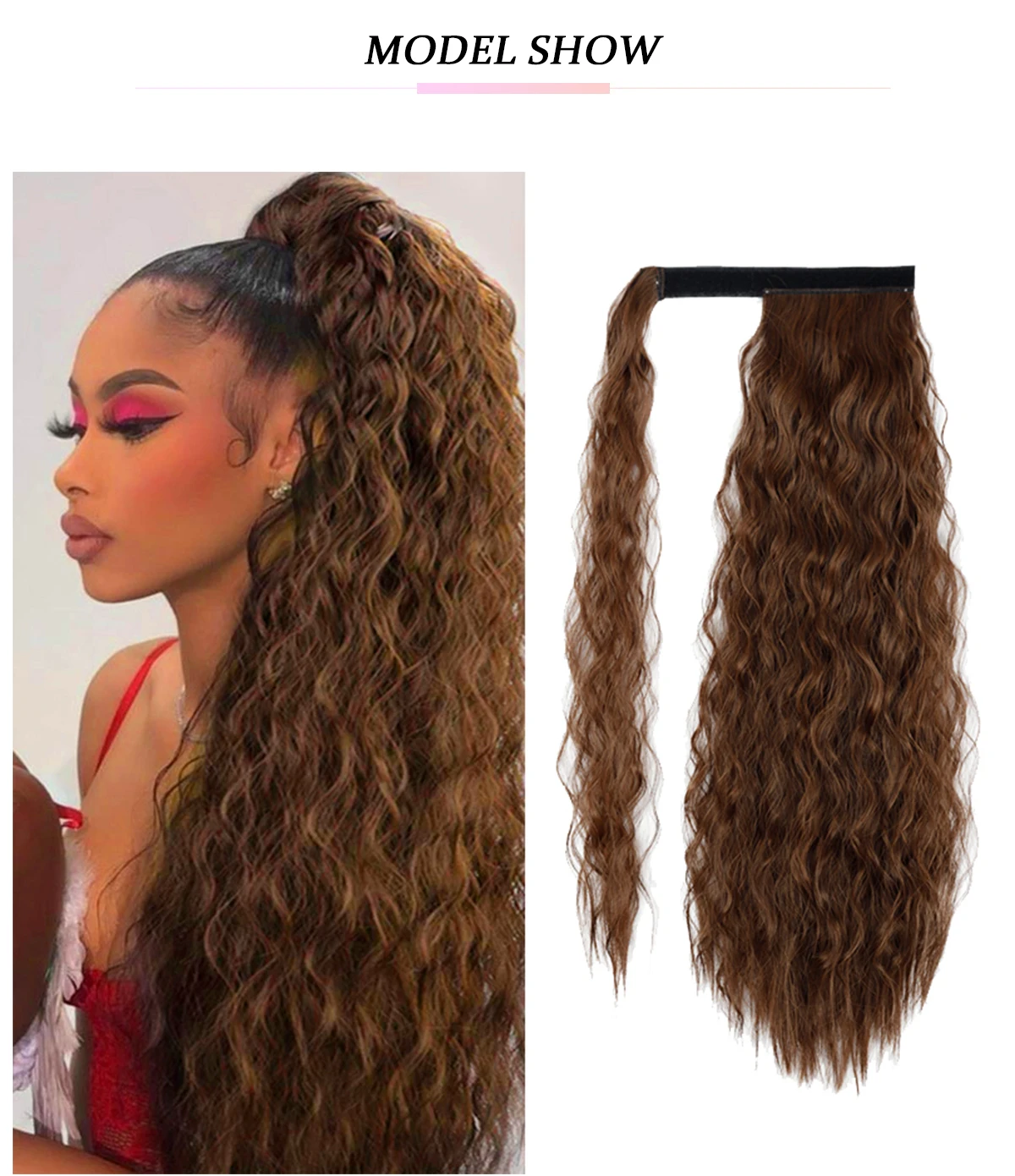 Synthetic Wavy Ponytail Extension